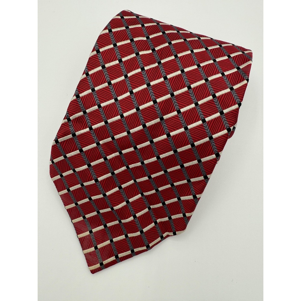 Bruno Piattelli Tie Mens Silk Geometric Pattern Classic Made in USA Necktie